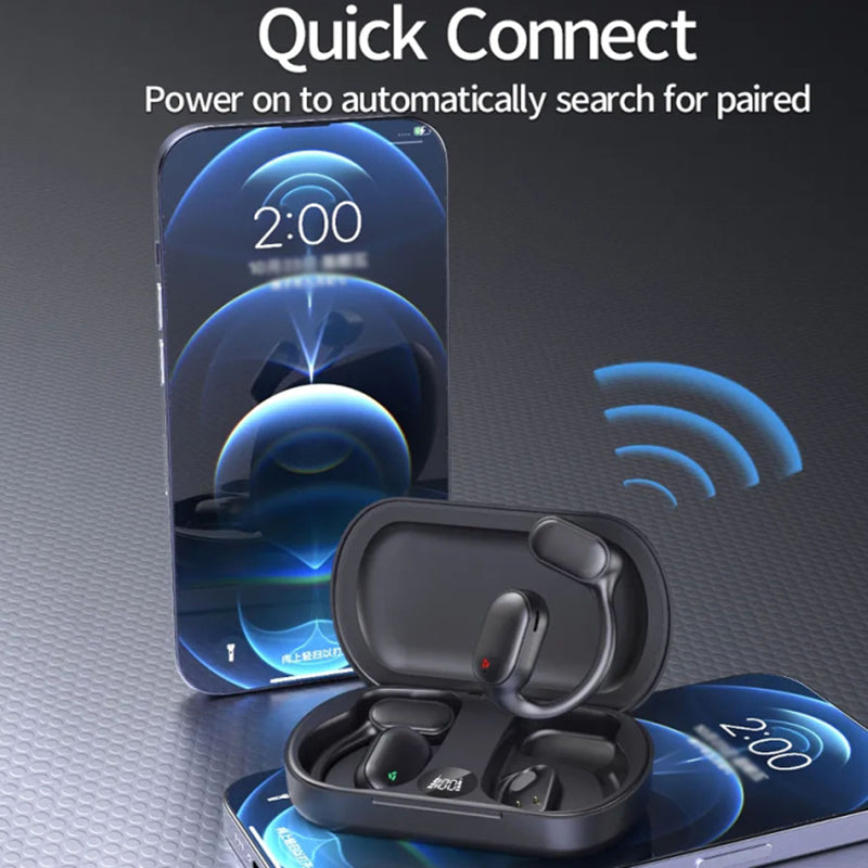 XG33 OWS Bluetooth 5.3 Headphones Bone Conduction Wireless Earphones with Digital Display XG33 OWS Bluetooth 5.3 Headphones Bone Conduction Wireless Earphones with Digital Display